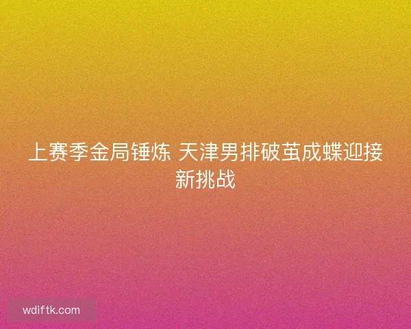 上赛季金局锤炼 天津男排破茧成蝶迎接新挑战